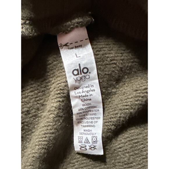 ALO YOGA Courtside Tearaway Snap Pants Olive Green L - Picture 6 of 6